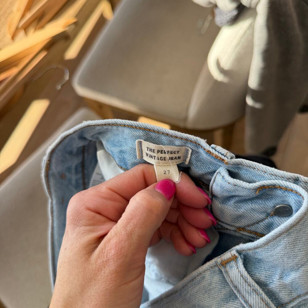 Madewell The Perfect Vintage Denim High Rise Straight Leg Jeans Blue 27 - Picture 7 of 11